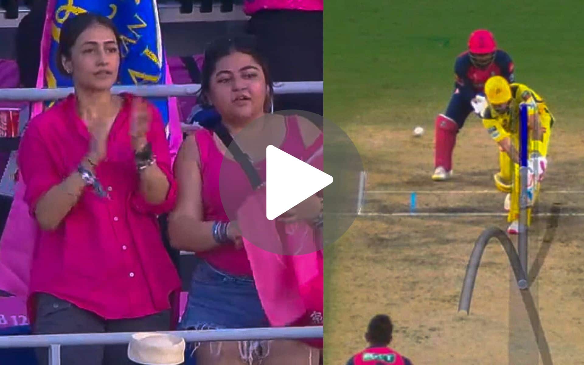 [Watch] Dhanashree Verma 'Claps With Passion' As Chahal Outfoxes Mitchell With Beauty